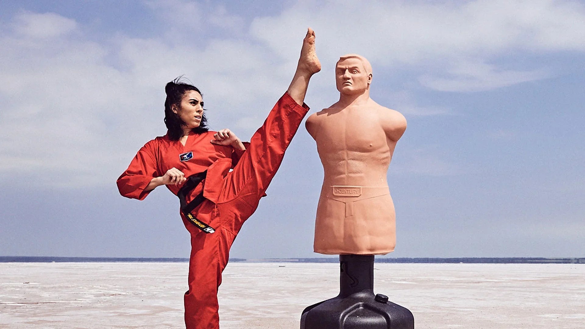 Martial artist kicking BOB