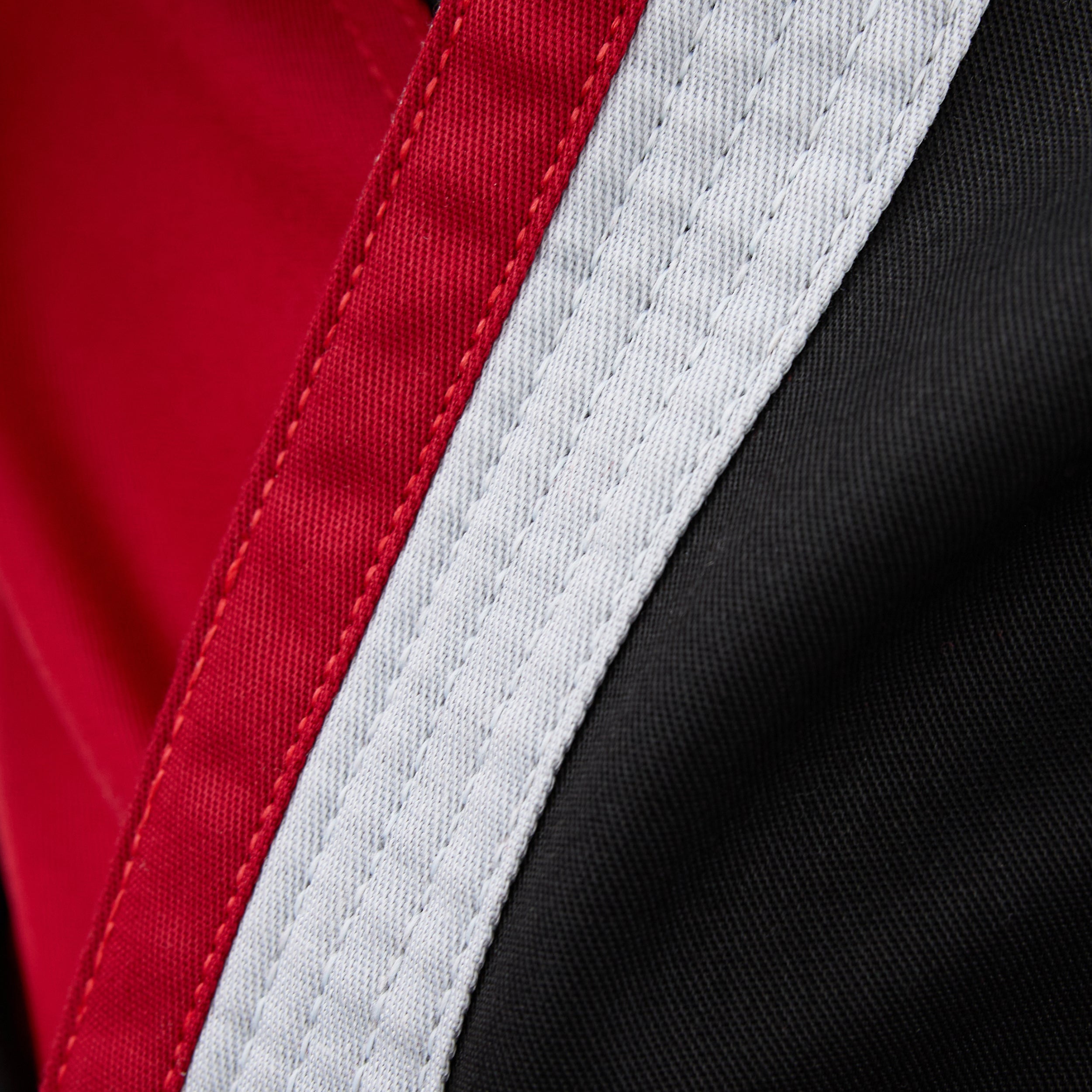 close up of three fabric colors