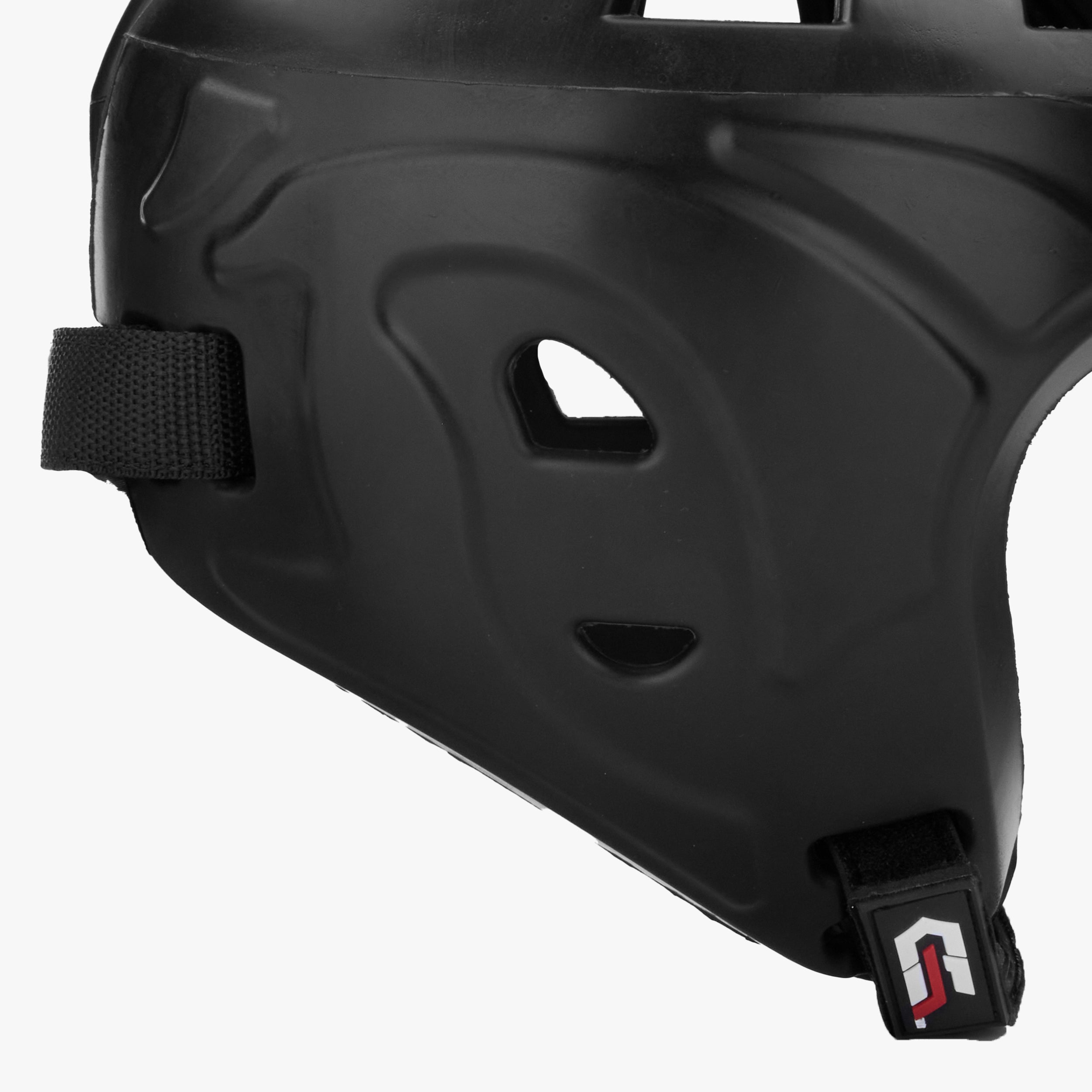 close up of back and chin strap of century's c-gear evolution headgear