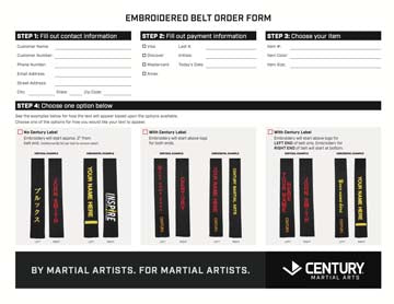 belt embroidery form