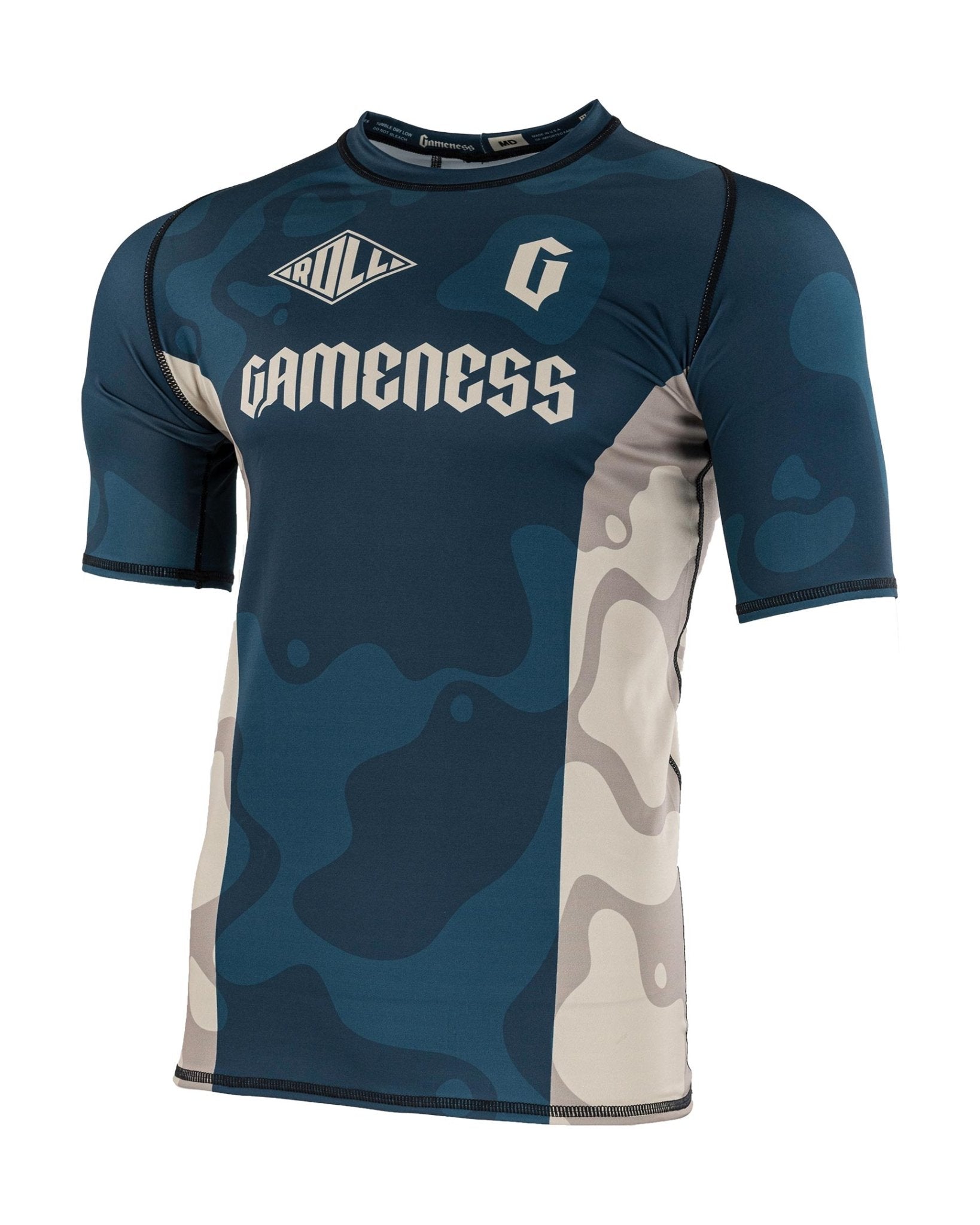 Gameness Men's Short Sleeved Meeting Of The Waters Rash Guard gameness-mens-short-sleeved-meeting-of-the-waters-rashguard-615958