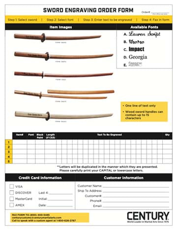 sword engraving form