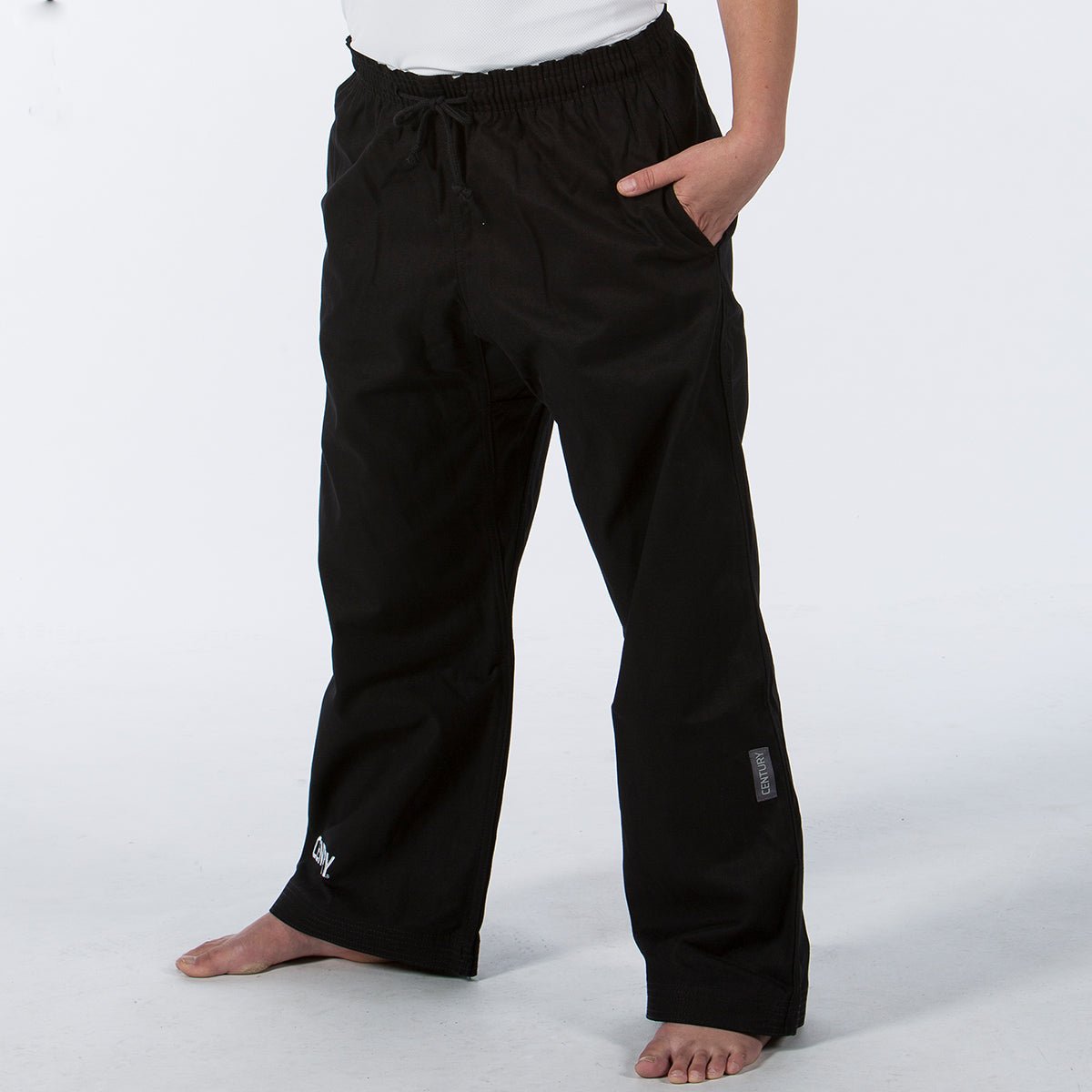 10 oz. Middleweight Brushed Cotton Elastic Waist Pants - Black 10-oz-middleweight-brushed-cotton-elastic-waist-pants-637493