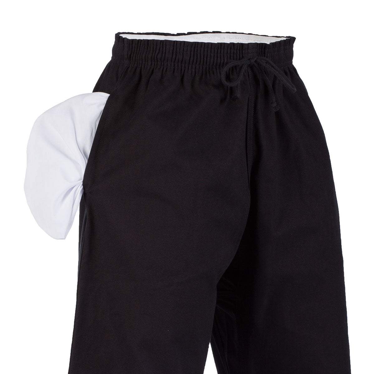 10 oz. Middleweight Brushed Cotton Elastic Waist Pants - Black 10-oz-middleweight-brushed-cotton-elastic-waist-pants-772346