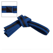 Adjustable Black Striped Belt Blue Black