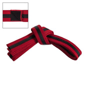 Adjustable Black Striped Belt Red Black