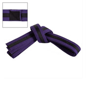 Adjustable Black Striped Belt Purple Black