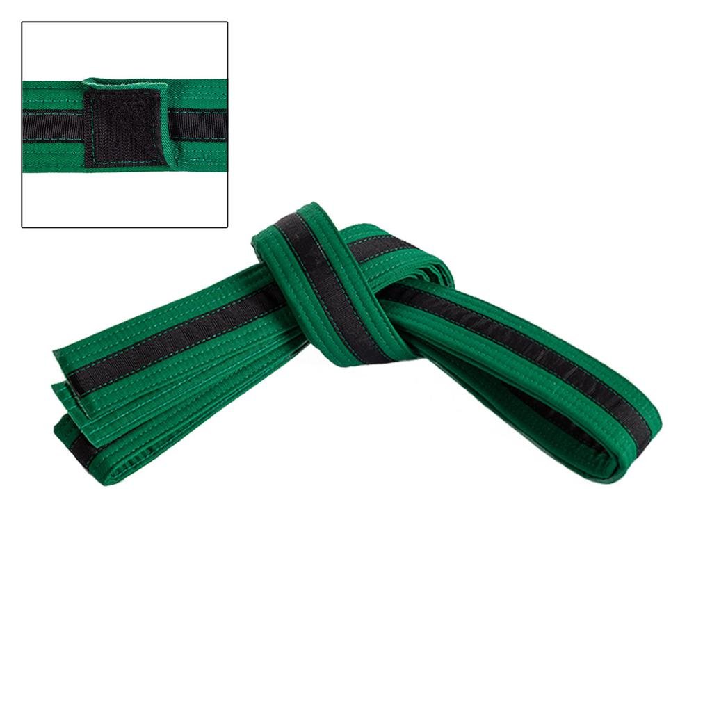 Adjustable Black Striped Belt Green Black