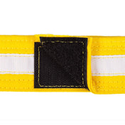 Adjustable White Striped Belt