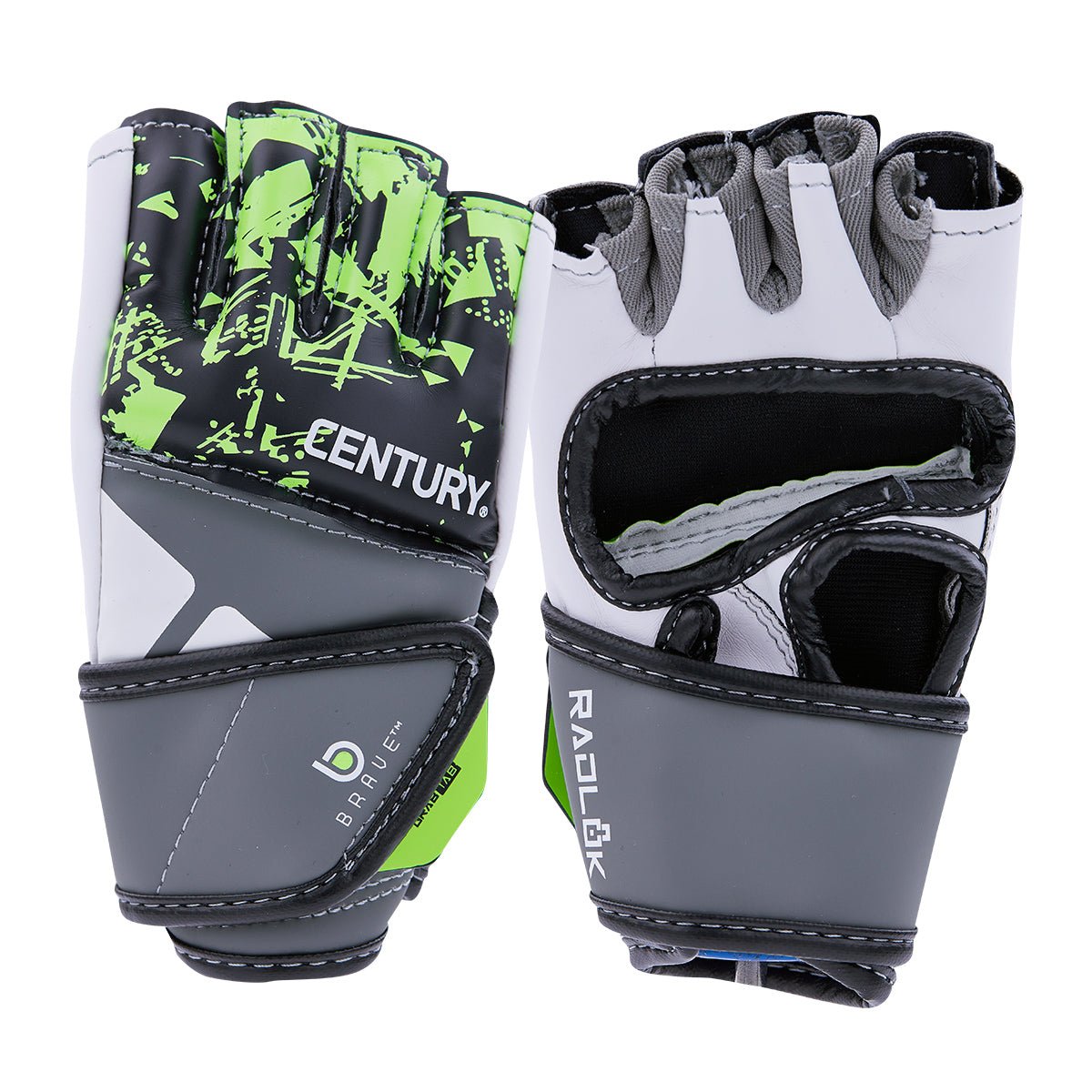 Century Brave Youth MMA Gloves, L/XL, Black/Green