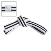 Double Striped Adjustable Belt White Black