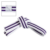 Double Striped Adjustable Belt White Purple