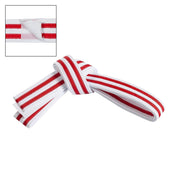 Double Striped Adjustable Belt White Red