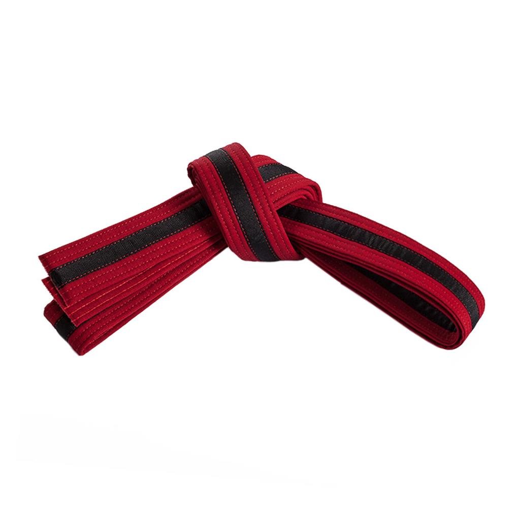 Double Wrap Black Striped Belt Red Black