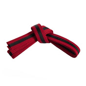 Double Wrap Black Striped Belt Red Black