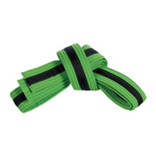Double Wrap Black Striped Belt Lime Green Black