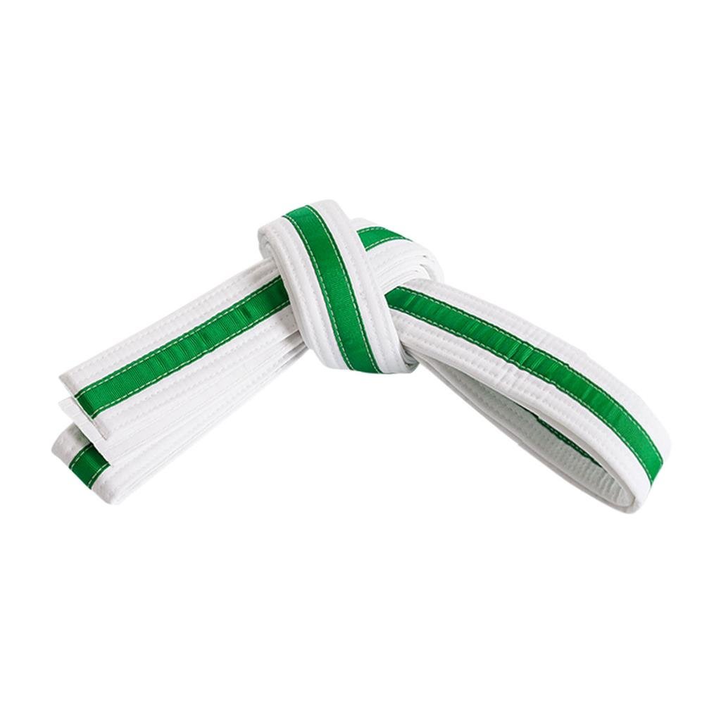 Double Wrap Striped White Belt White Green