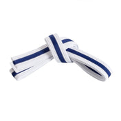 Double Wrap Striped White Belt White Blue