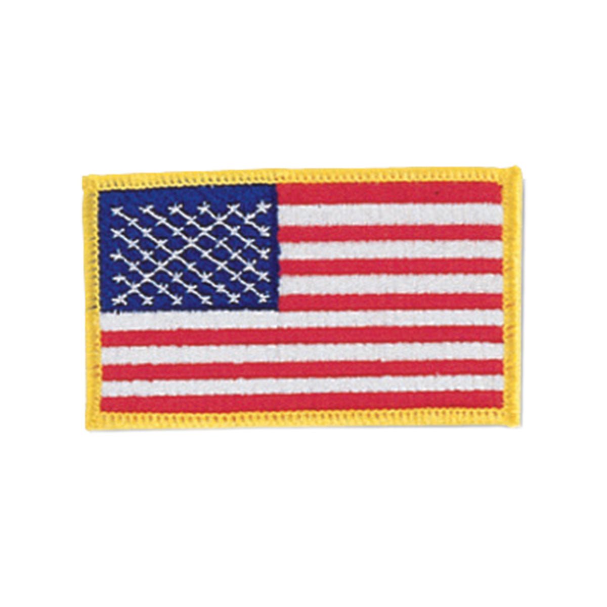 Sewn-In Gold American Flag Patch