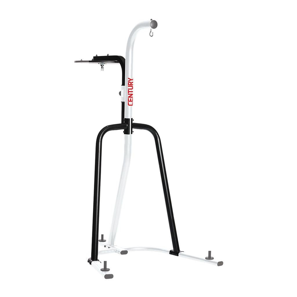 Heavy Bag Stand with Speed Bag Platform White Black