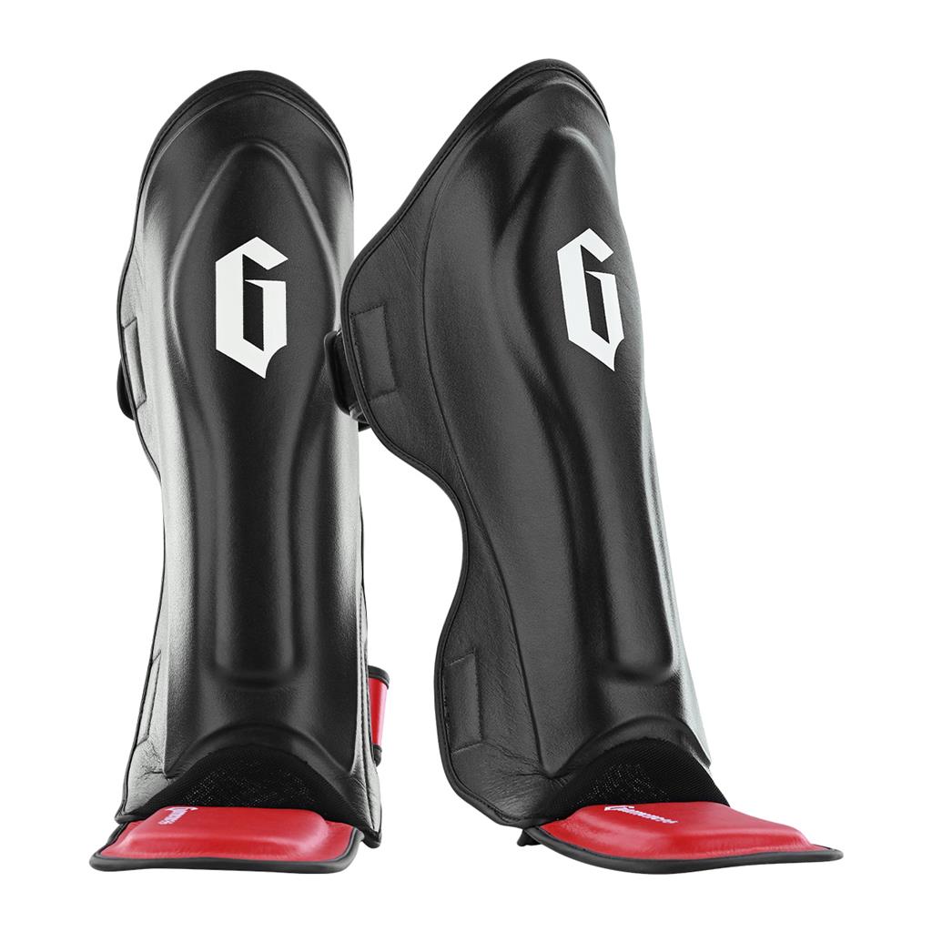 Modus Traditional Shin Instep Guard Black White Red