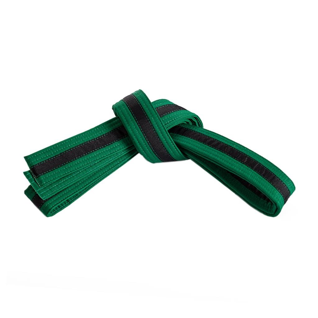 Single Wrap Striped Belt Green Black