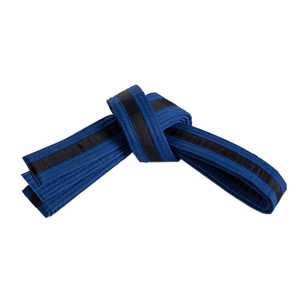 Single Wrap Striped Belt Blue