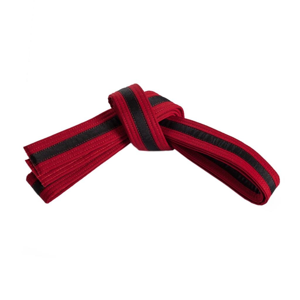 Single Wrap Striped Belt Red