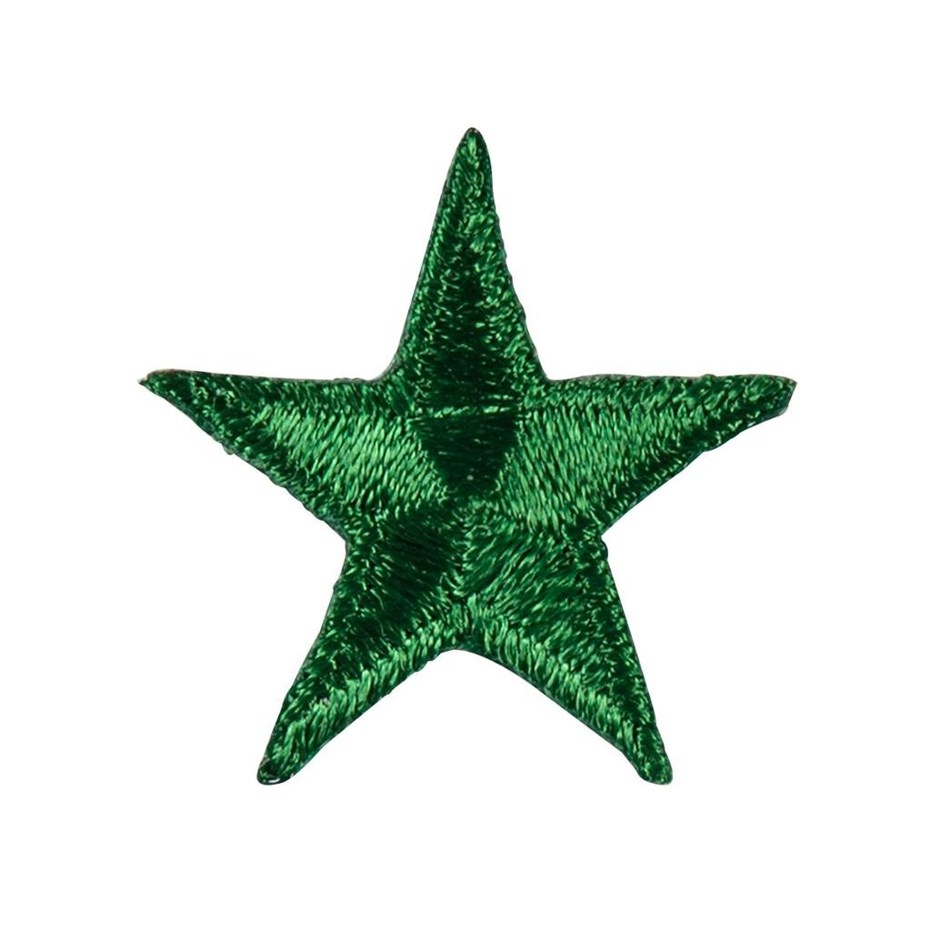 Iron-On Star Patches - 10 Pack Green