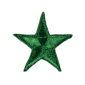 Iron-On Star Patches - 10 Pack Green