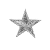 Iron-On Star Patches - 10 Pack 1" Silver