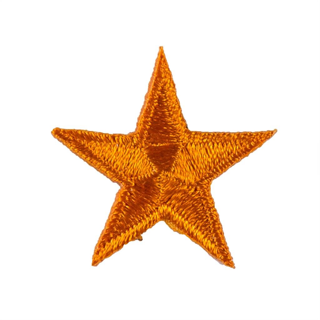 Iron-On Star Patches - 10 Pack Orange