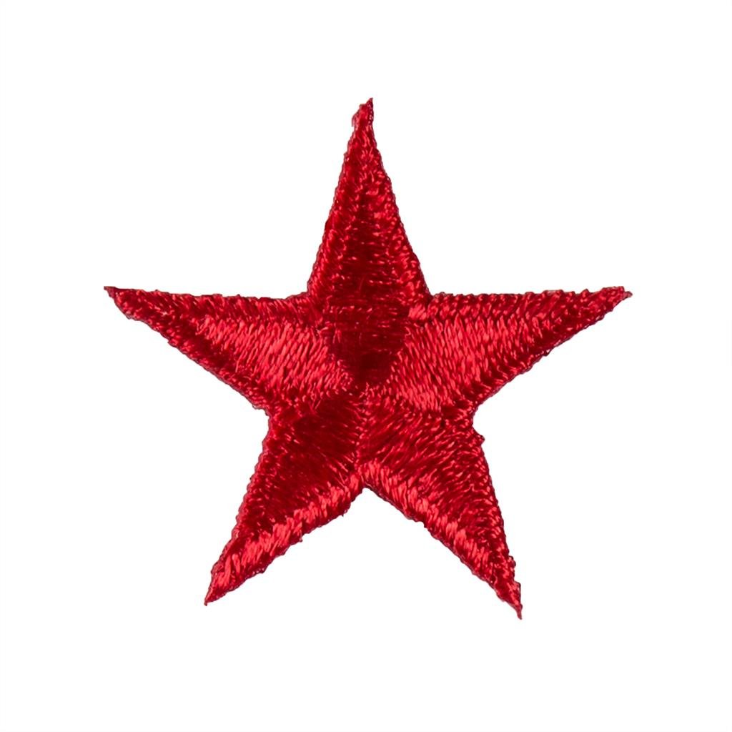 Iron-On Star Patches - 10 Pack Red