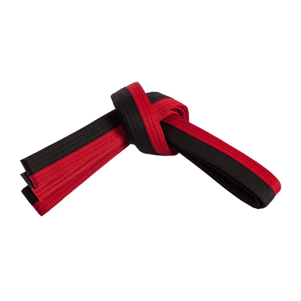 Two-Tone Single-Wrap Belts Black Red