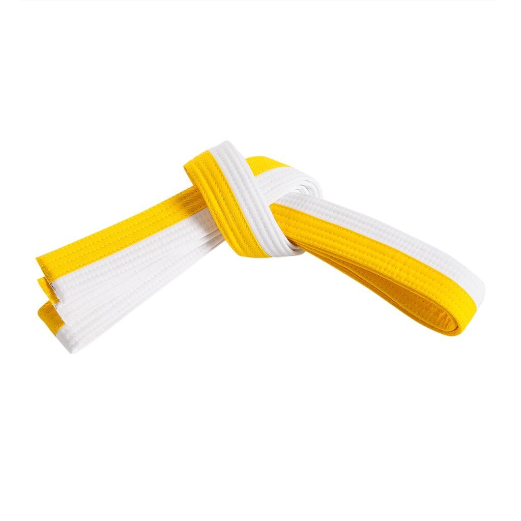 Two-Tone Single-Wrap Belts White Yellow