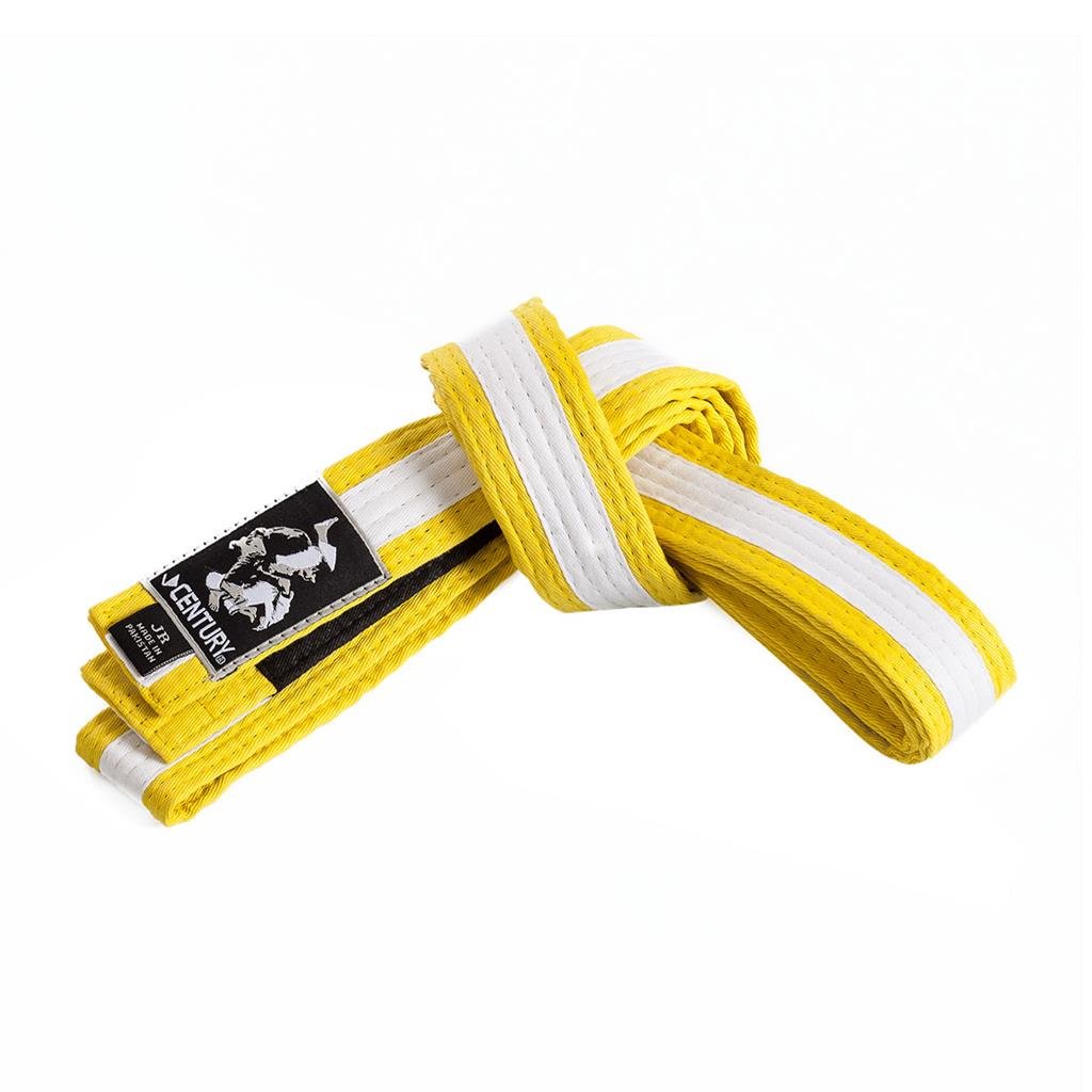 Youth Jiu-Jitsu Striped Belt Yellow White