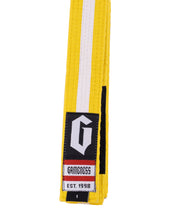 Gameness Youth Striped Pro Series Belt Yellow White