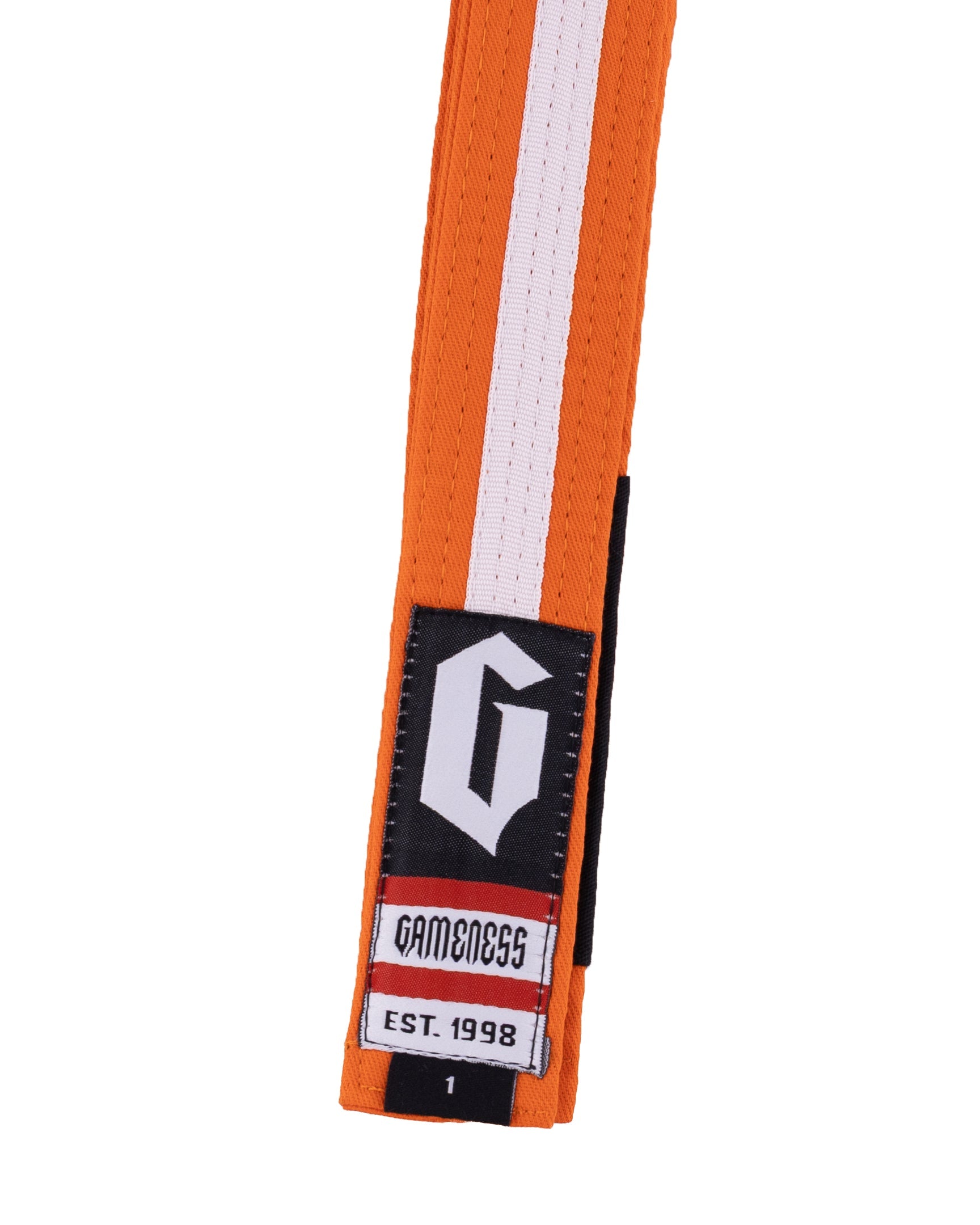 Gameness Youth Striped Pro Series Belt Orange White
