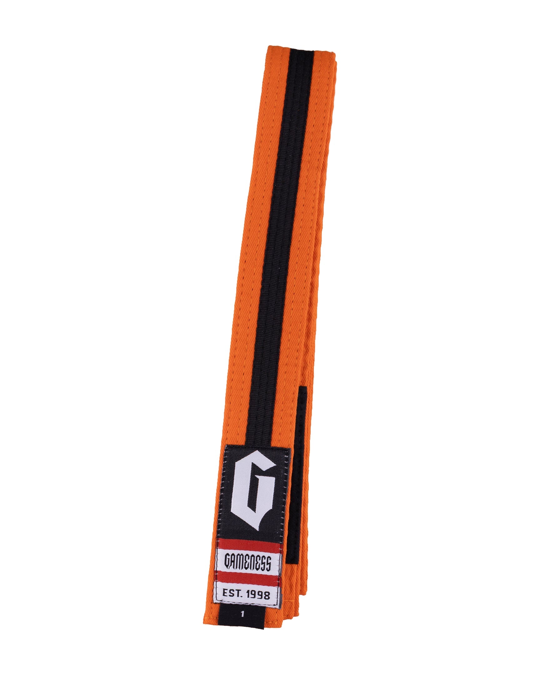 Gameness Youth Striped Pro Series Belt Orange Black