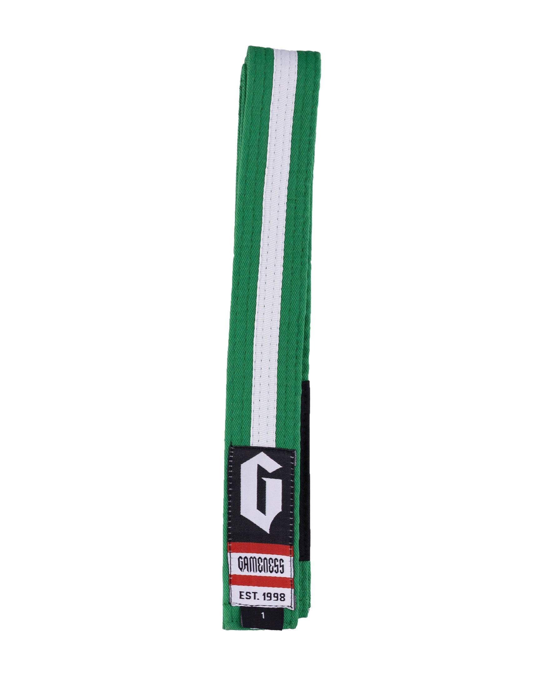 Gameness Youth Striped Pro Series Belt Green White