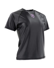Gameness Women's Short Sleeve Evreda Rash Guard Black Purple