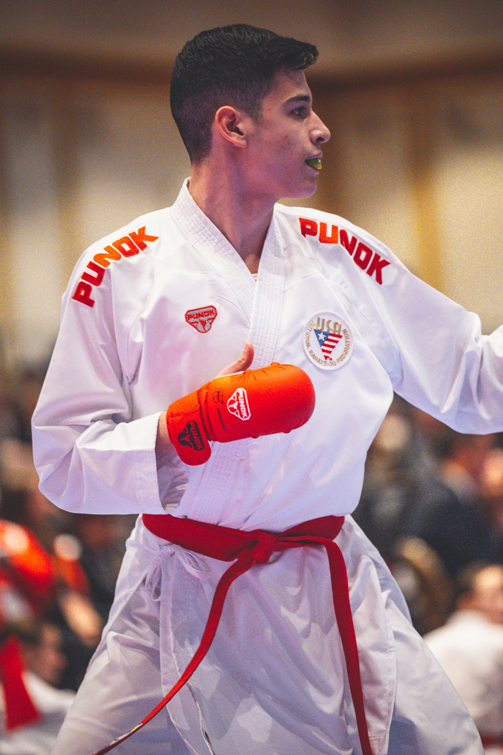 close up of punok gi with red details