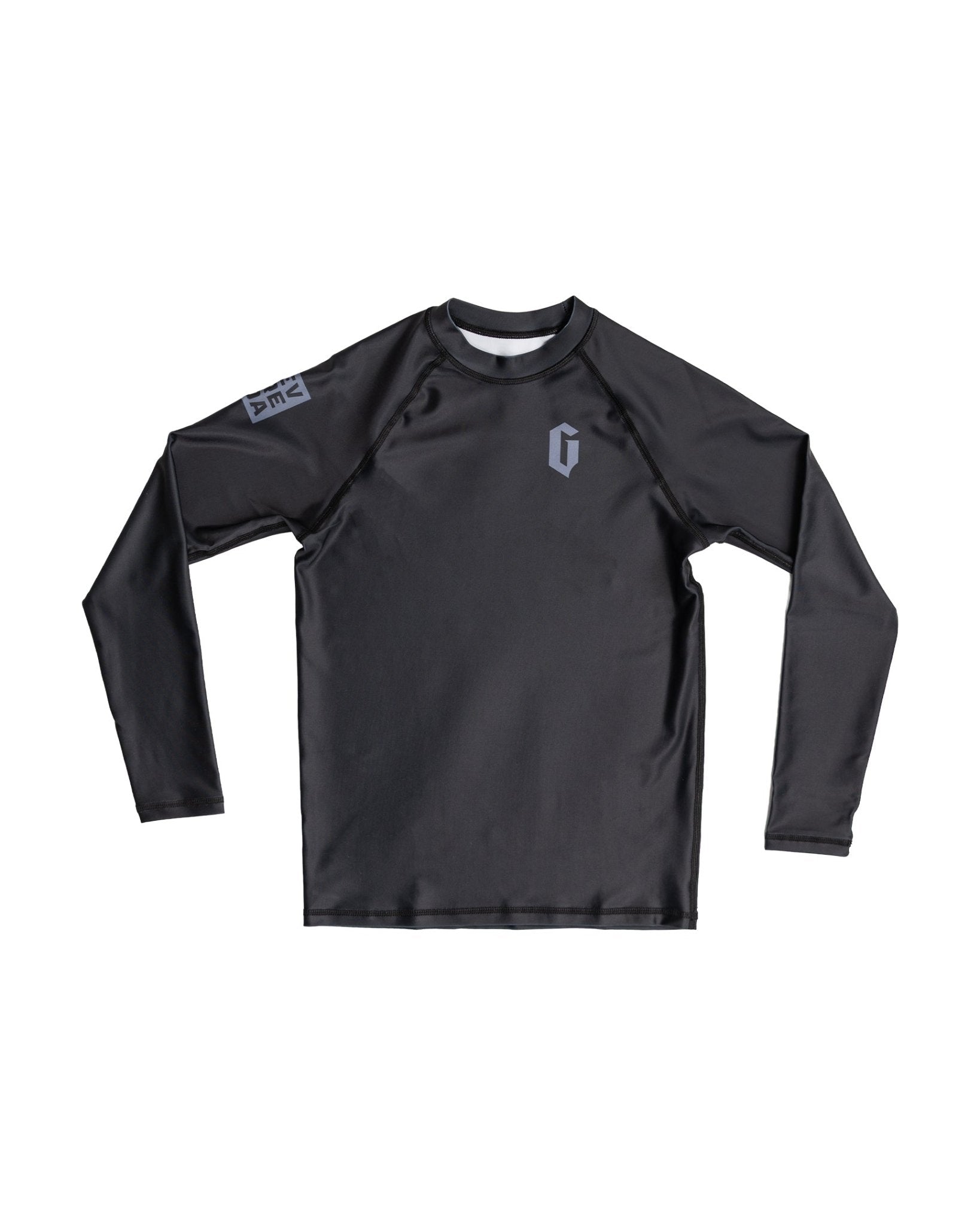 Gameness Boy's Long Sleeve Evreda Rash Guard Black Grey