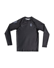 Gameness Boy's Long Sleeve Evreda Rash Guard Black Grey