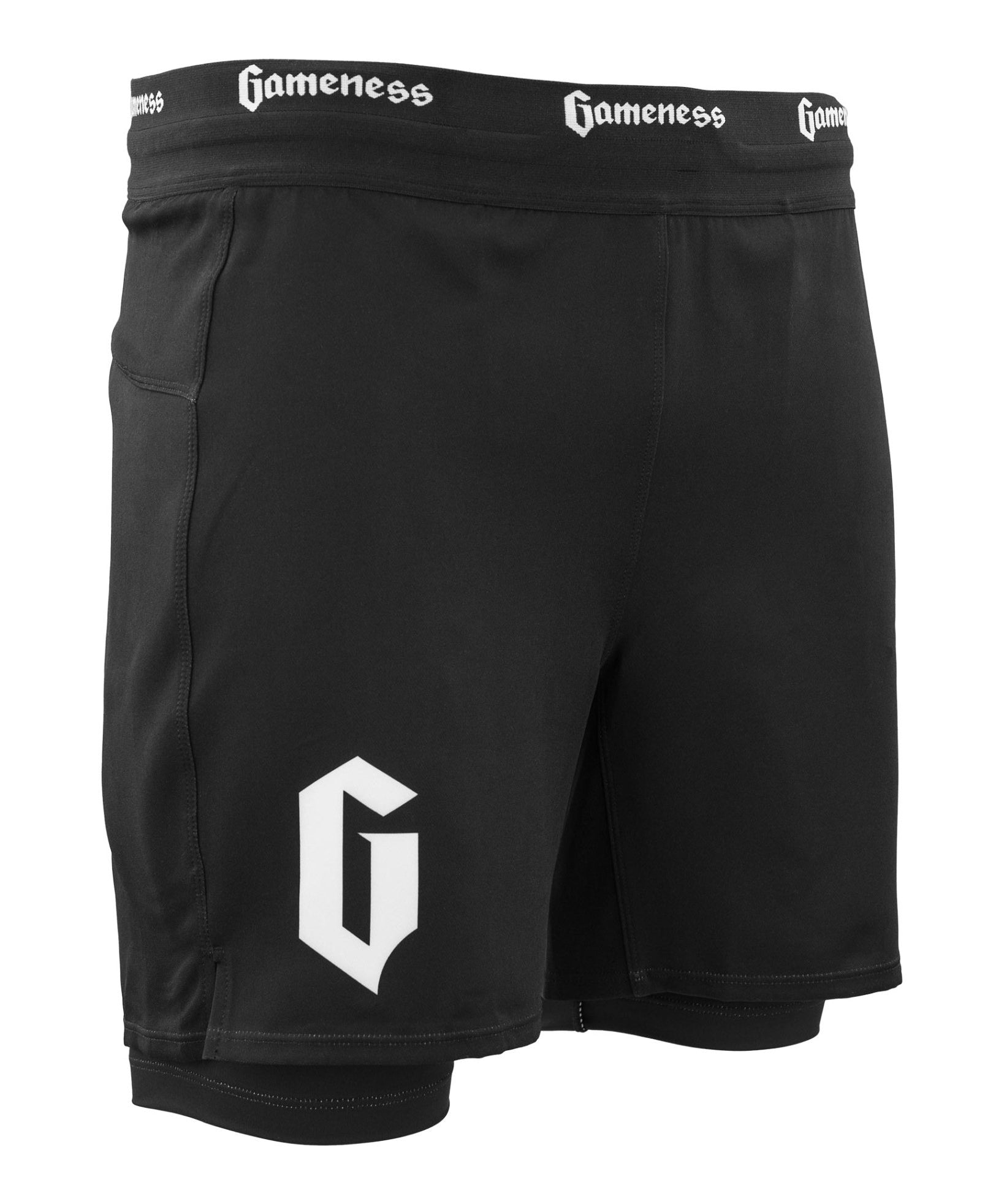 Gameness Men's Lined Pro Grappling Short - Pulse Black