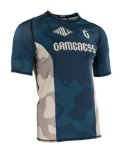 Gameness Mens Short Sleeved Meeting Of The Waters Rashguard Navy