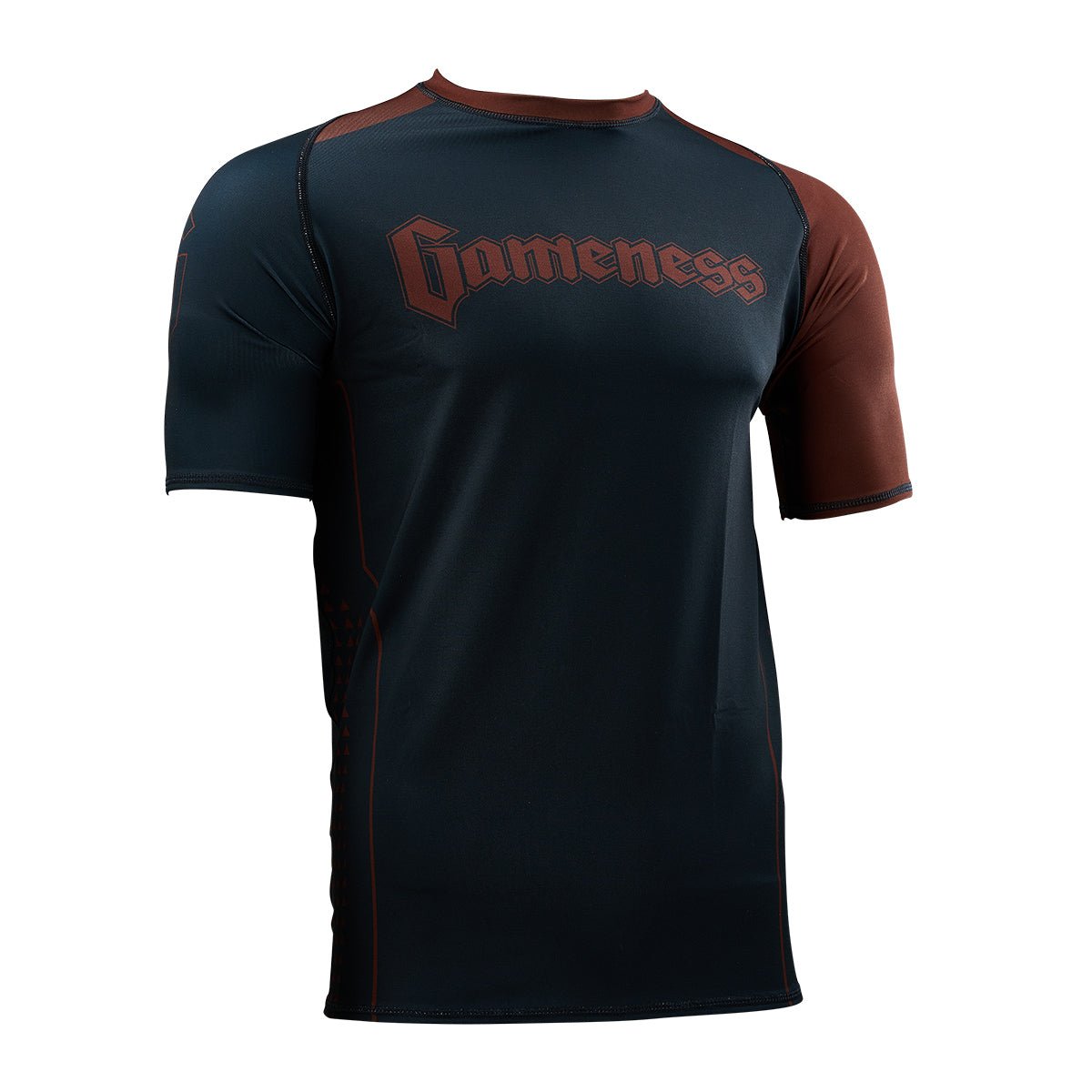 Gameness Short Sleeve Limited Edition Ranked Rashguard Brown