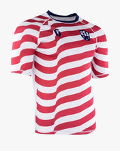 Gameness USA Stripes Short Sleeve Rash Guard White Red