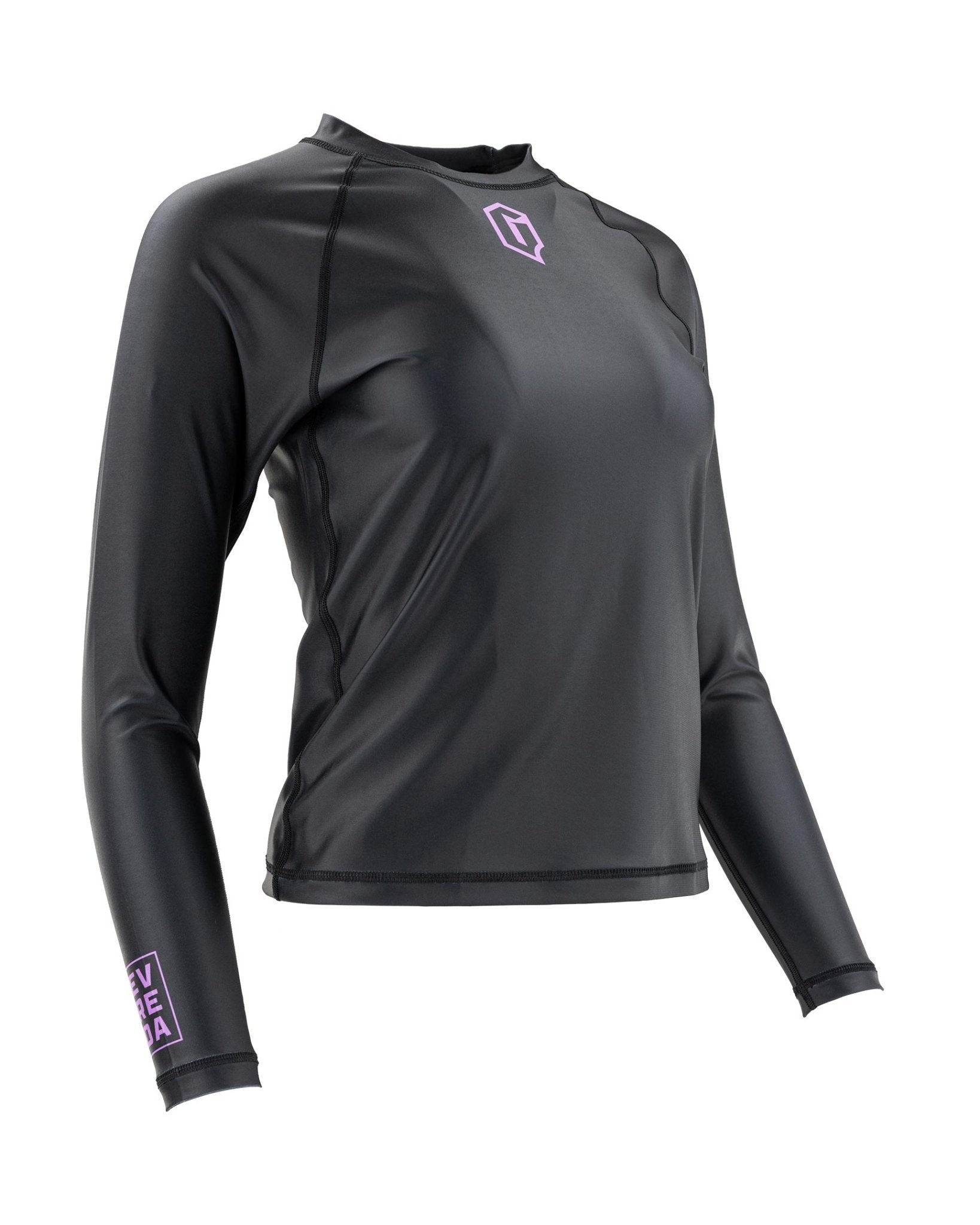 Gameness Women's Long Sleeve Evreda Rash Guard Black Purple