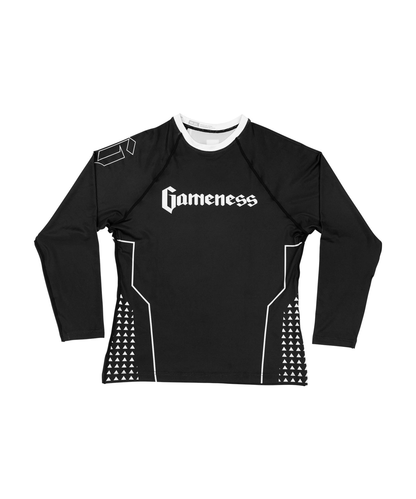 Gameness Women's Long Sleeve Ranked Rash Guard Black